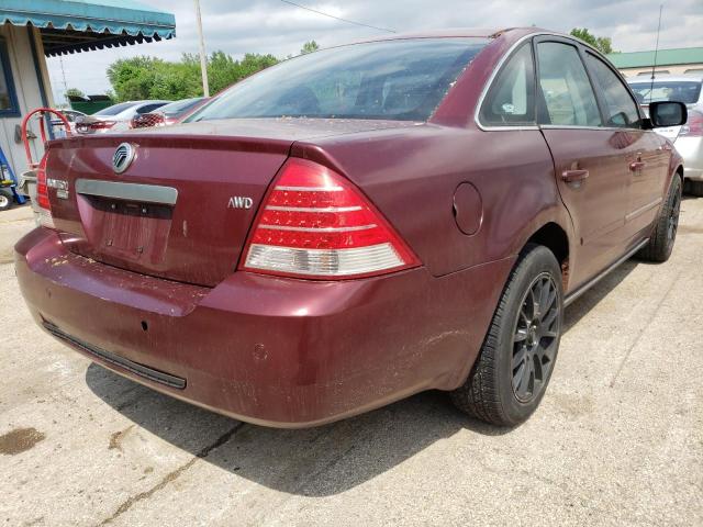 1MEHM43155G605566 - 2005 MERCURY MONTEGO PR MAROON photo 4