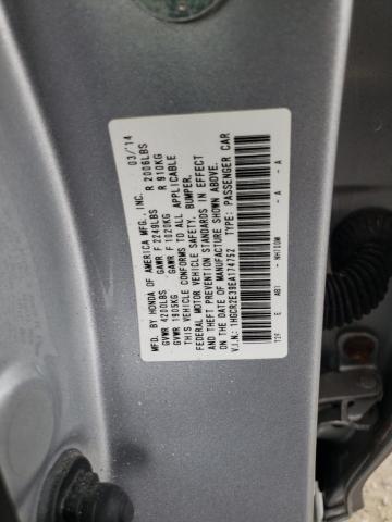 1HGCR2E39EA174752 - 2014 HONDA ACCORD LX SILVER photo 10