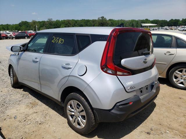 KNDJ23AUXL7729068 - 2020 KIA SOUL LX SILVER photo 3