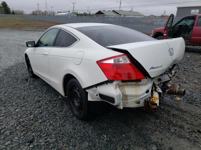 1HGCS1B78AA800856 - 2010 HONDA ACCORD EX WHITE photo 3