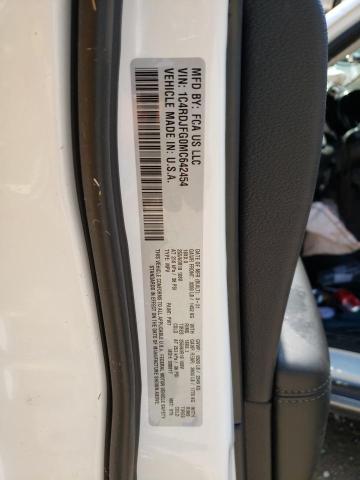 1C4RDJFG0MC642454 - 2021 DODGE DURANGO PU WHITE photo 10