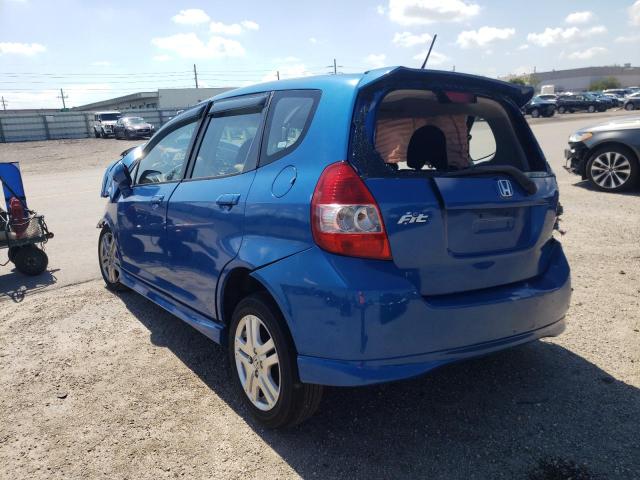 JHMGD38667S057491 - 2007 HONDA FIT S BLUE photo 3