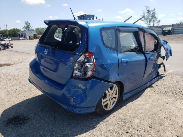 JHMGD38667S057491 - 2007 HONDA FIT S BLUE photo 4