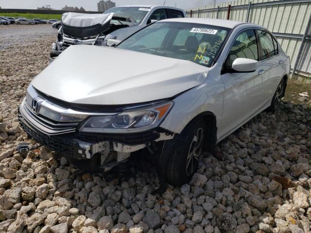 1HGCR2F37HA189477 - 2017 HONDA ACCORD LX WHITE photo 2