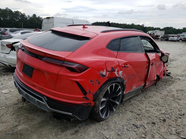 ZPBUA1ZL8LLA10529 - 2020 LAMBORGHINI URUS RED photo 4