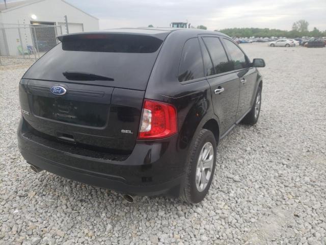 2FMDK3JC8BBB18588 - 2011 FORD EDGE SEL BLACK photo 4