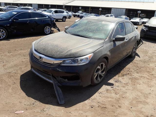 1HGCR2F35GA031864 - 2016 HONDA ACCORD LX BLACK photo 2