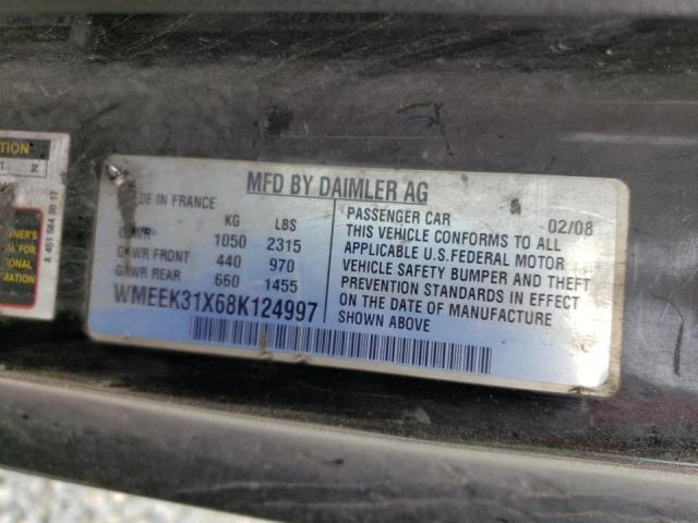 WMEEK31X68K124997 - 2008 SMART FORTWO PAS 黄色 照片 10