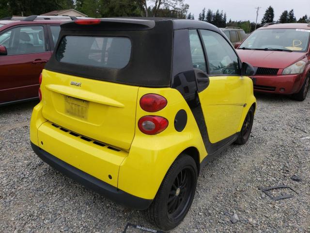 WMEEK31X68K124997 - 2008 SMART FORTWO PAS 黄色 照片 4