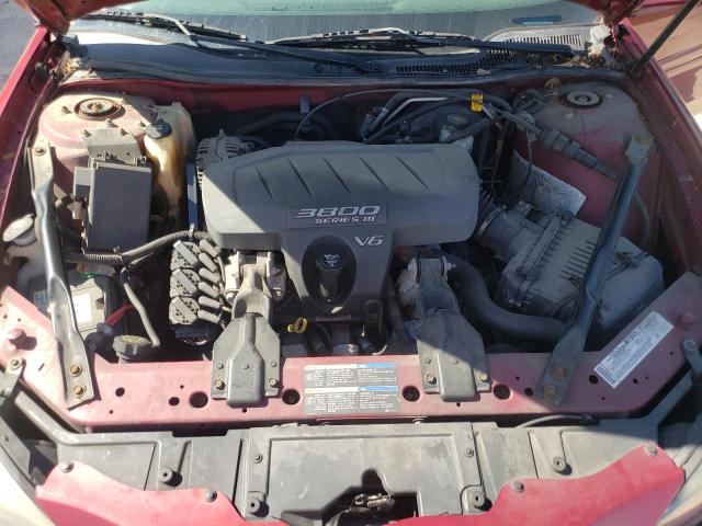 2G2WP522551269158 - 2005 PONTIAC GRAND PRIX Бордовый фото 7