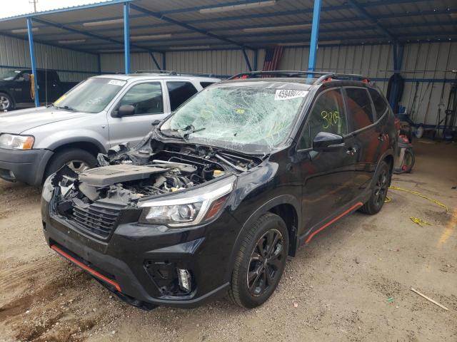 JF2SKAPC1KH503468 - 2019 SUBARU FORESTER S BLACK photo 2