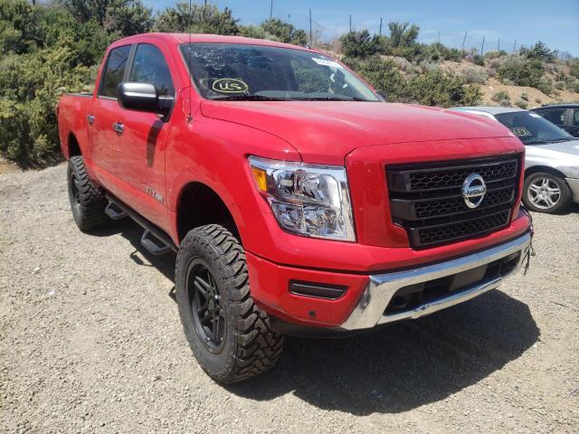 1N6AA1ED6MN522768 - 2021 NISSAN TITAN SV RED photo 1