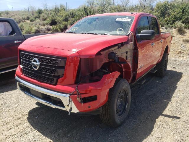 1N6AA1ED6MN522768 - 2021 NISSAN TITAN SV RED photo 2