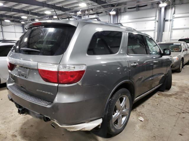 1C4SDJET1CC192568 - 2012 DODGE DURANGO CI GRAY photo 4