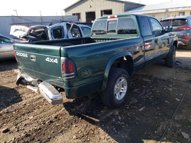 1B7GG42X22S591581 - 2002 DODGE DAKOTA SLT GREEN photo 4