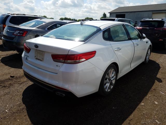 5XXGU4L34HG151479 - 2017 KIA OPTIMA EX WHITE photo 4