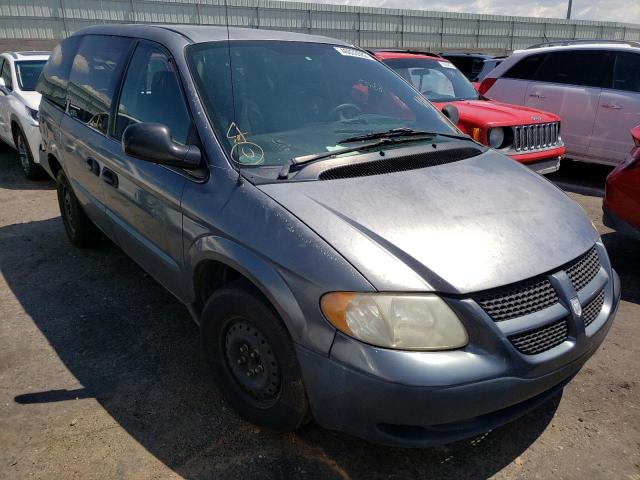 1B4GP25332B662233 - 2002 DODGE CARAVAN BLUE photo 1