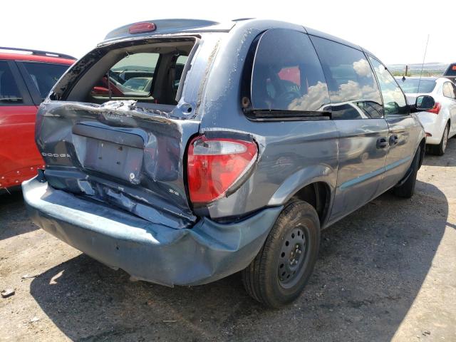 1B4GP25332B662233 - 2002 DODGE CARAVAN BLUE photo 4