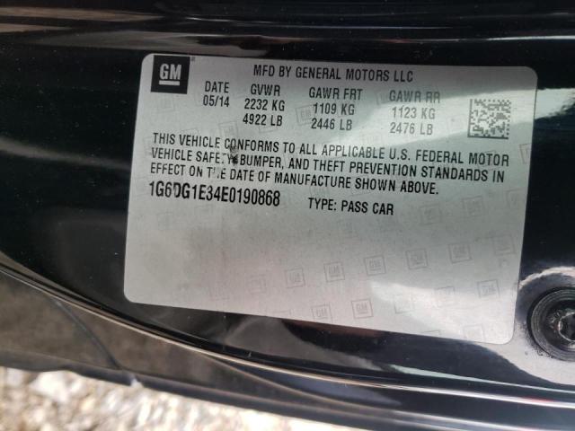 1G6DG1E34E0190868 - 2014 CADILLAC CTS PERFOR Siyah fotoğraf 10