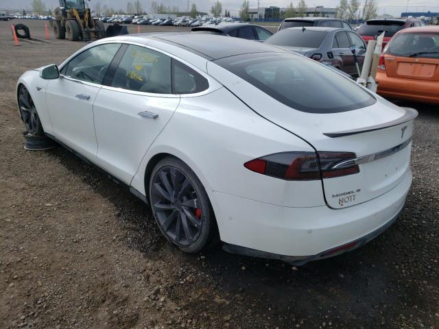 5YJSA1H27EFP65703 - 2014 TESLA MODEL S WHITE photo 3