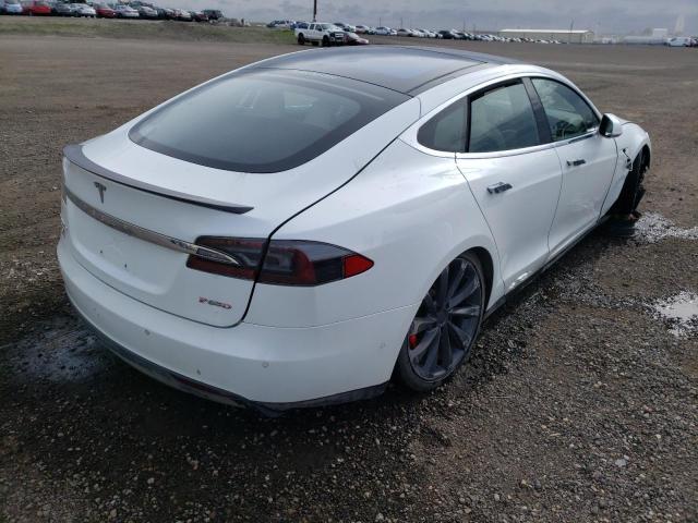 5YJSA1H27EFP65703 - 2014 TESLA MODEL S Սպիտակ լուսանկար 4