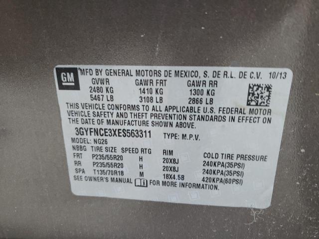 3GYFNCE3XES563311 - 2014 CADILLAC SRX PERFOR 棕色 照片 10