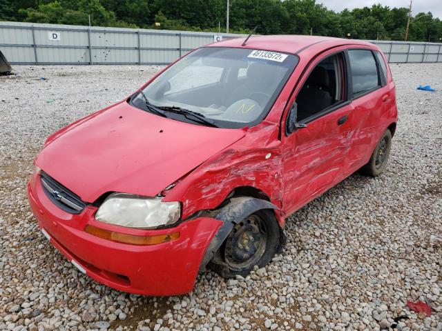 KL1TD66617B763389 - 2007 CHEVROLET AVEO BASE RED photo 2