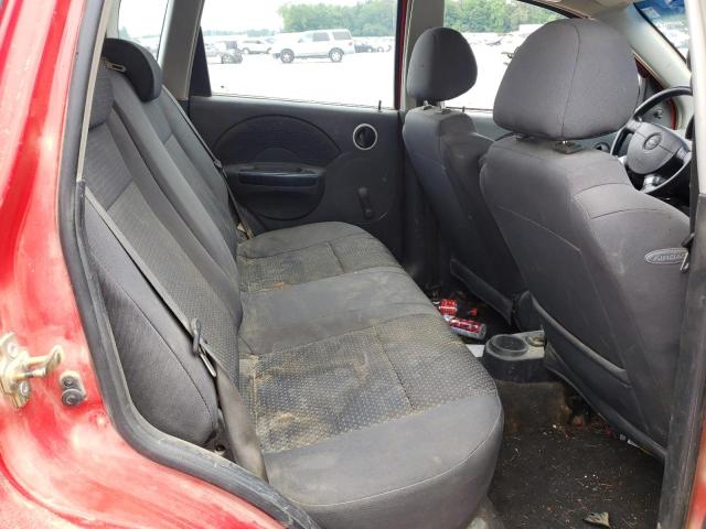 KL1TD66617B763389 - 2007 CHEVROLET AVEO BASE RED photo 6