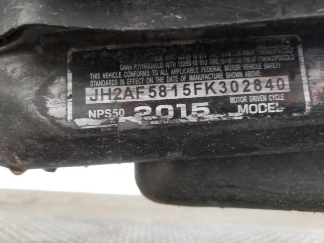 JH2AF5815FK302840 - 2015 HONDA NPS50 BLACK photo 10