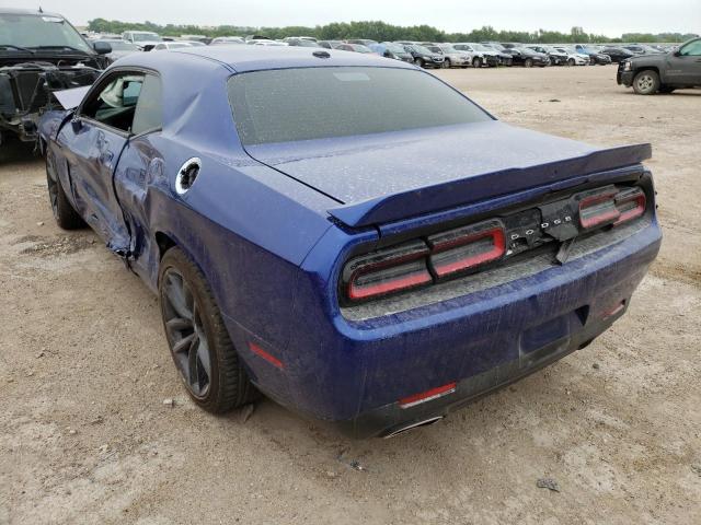 2C3CDZJG4LH206573 - 2020 DODGE CHALLENGER BLUE photo 3