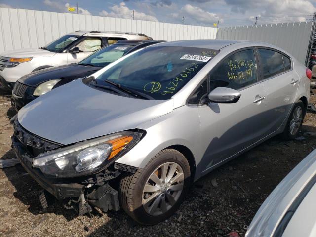 KNAFX4A82E5059351 - 2014 KIA FORTE EX GRAY photo 2