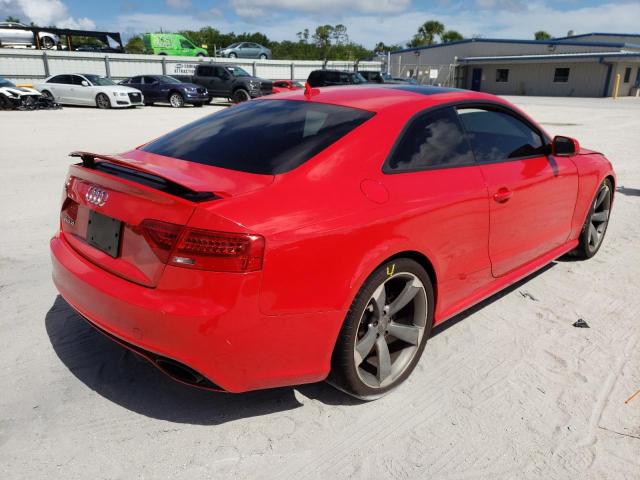 WUAC6AFR3DA902541 - 2013 AUDI RS5 RED photo 4