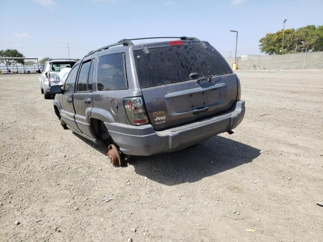 1J4GW48SX3C553536 - 2003 JEEP GRAND CHER GRAY photo 3