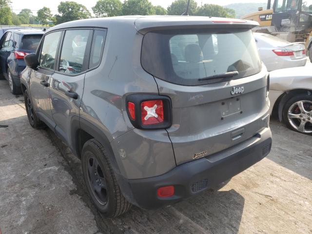 ZACNJAAB4KPK52482 - 2019 JEEP RENEGADE S GRAY photo 3