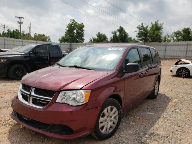 2C4RDGBG3JR161903 - 2018 DODGE GRAND CARA MAROON photo 2