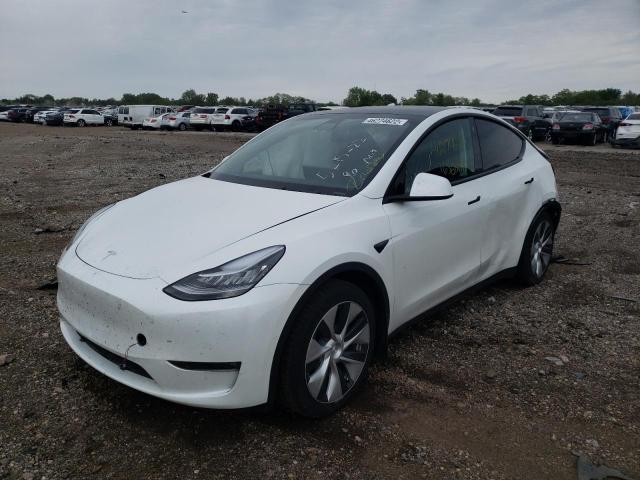 5YJYGAEE0MF203339 - 2021 TESLA MODEL Y أبيض صورة 2