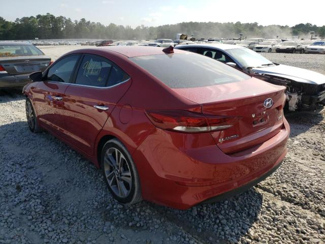 5NPD84LF6HH031043 - 2017 HYUNDAI ELANTRA RED photo 3