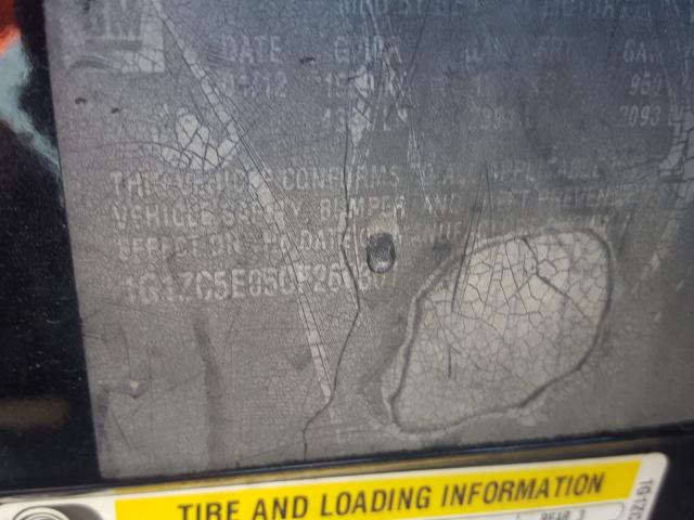 1G1ZC5E05CF260361 - 2012 CHEVROLET MALIBU 1LT შავი ფოტო 10