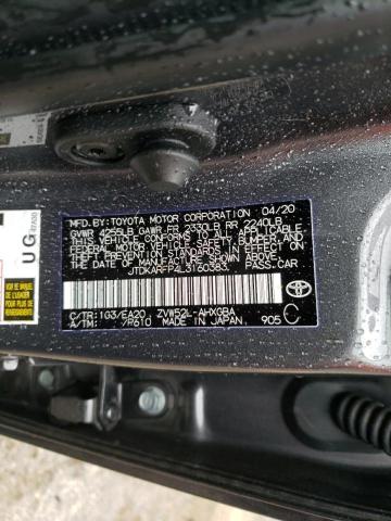 JTDKARFP4L3160383 - 2020 TOYOTA PRIUS PRIM 灰色 照片 10