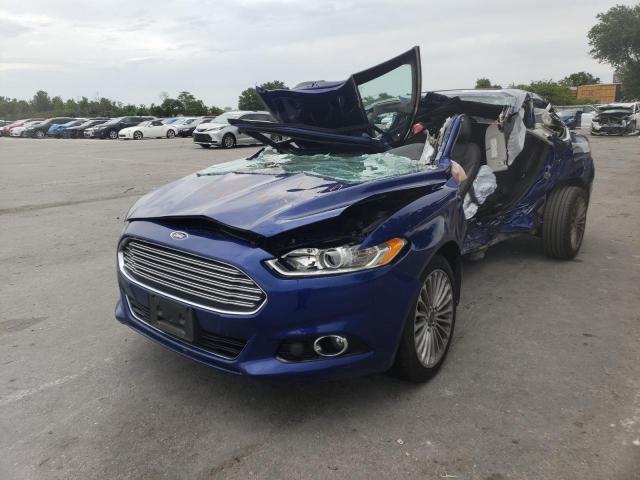 3FA6P0D96ER129162 - 2014 FORD FUSION TIT BLUE photo 2