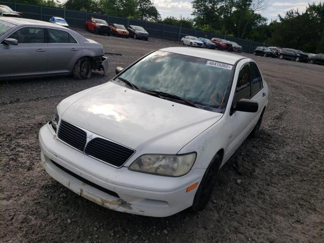 JA3AJ26E02U005497 - 2002 MITSUBISHI LANCER ES WHITE photo 2