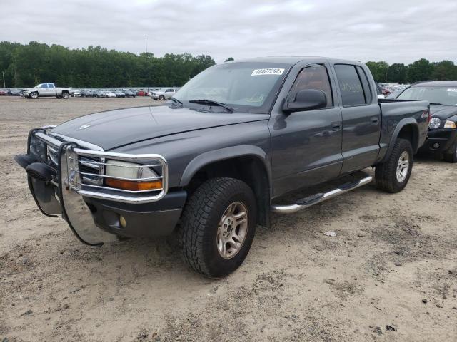 1D7HG38N14S564059 - 2004 DODGE DAKOTA QUA GRAY photo 2