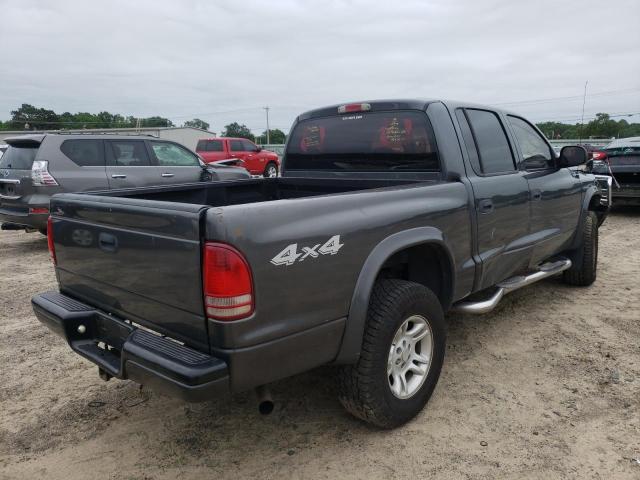 1D7HG38N14S564059 - 2004 DODGE DAKOTA QUA GRAY photo 4