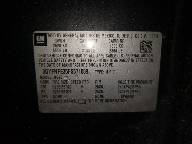 3GYFNFE35FS571089 - 2015 CADILLAC SRX PERFOR 灰色 照片 10