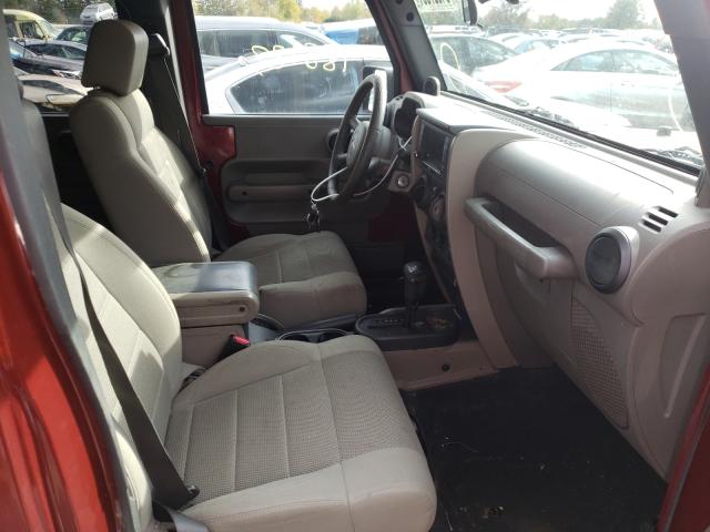 1J4GA59187L218811 - 2007 JEEP WRANGLER S RED photo 5