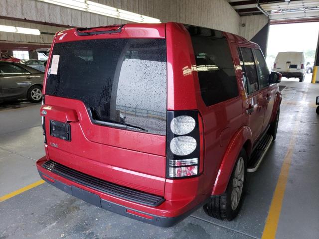 SALAB2V60FA765874 - 2015 LAND ROVER LR4 წითელი ფოტო 4
