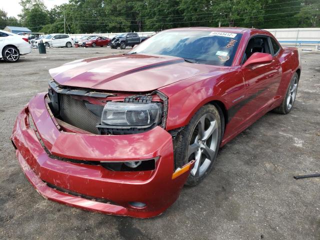 2G1FB1E36E9296855 - 2014 CHEVROLET CAMARO LT RED photo 2