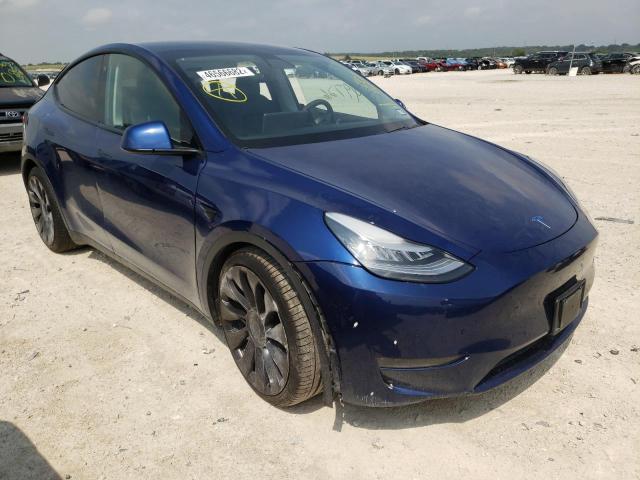 5YJYGDEF9LF001155 - 2020 TESLA MODEL Y أزرق صورة 1