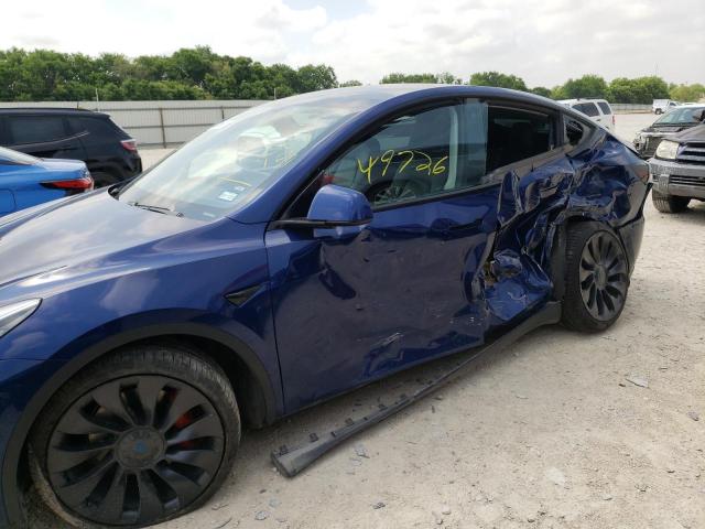 5YJYGDEF9LF001155 - 2020 TESLA MODEL Y أزرق صورة 9