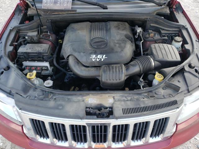 1C4RJFBG0DC541927 - 2013 JEEP GRAND CHER RED photo 7